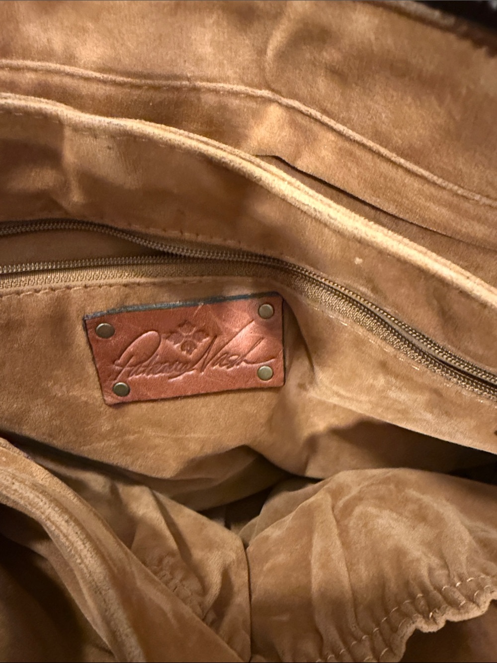 Patricia Nash Brown Leather Shoulder Bag with Tassel & Medallion - Picture 10 of 13